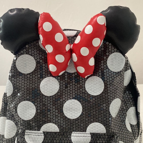 Disney Parks Authentic Minnie Mouse Sequined Backpack - Picture 4 of 6